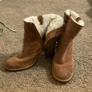 Brown Heel Winter Boots